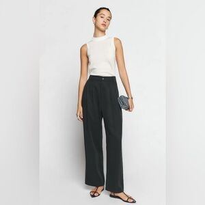 Reformation Mason Cropped Pant - Black, 8